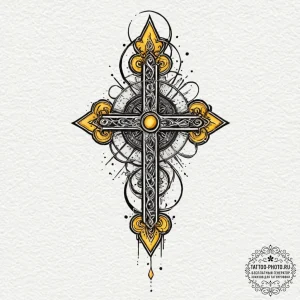 A watercolor tattoo of the yellow blood in si... - эскиз тату (№1752060376_0, 09.07.2025 11:26) — tattoo-photo.ru
