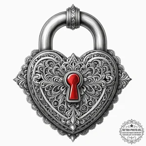 Tattoo sketch an intricate fantasy lock with... - эскиз тату (№1752083189_0, 09.07.2025 17:46) — tattoo-photo.ru