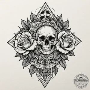 Tattoo design a medal of honor or a significa... - эскиз тату (№1752084403_0, 09.07.2025 18:06) — tattoo-photo.ru