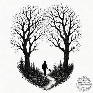 Tattoo design an abstract tattoo of a human s... - эскиз тату (№1752085231_0, 09.07.2025 18:20) — tattoo-photo.ru
