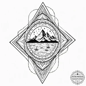 Polynesia (pattern), ink illustration for tat... - эскиз тату (№1752085646_0, 09.07.2025 18:27) — tattoo-photo.ru