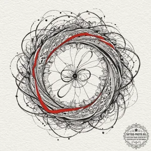 Tattoo sketch gemini represented by two swirl... - эскиз тату (№1752086061_0, 09.07.2025 18:34) — tattoo-photo.ru