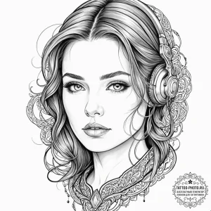Tattoo design a "game face" portrait of an in... - эскиз тату (№1752087070_0, 09.07.2025 18:51) — tattoo-photo.ru