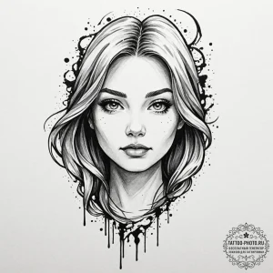 Tattoo design a pixelated character fading in... - эскиз тату (№1752087575_0, 09.07.2025 18:59) — tattoo-photo.ru