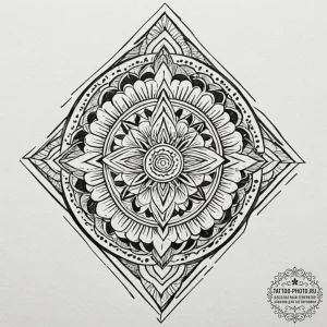 Tattoo design an abstract mosaic of different... - эскиз тату (№1752088492_0, 09.07.2025 19:14) — tattoo-photo.ru