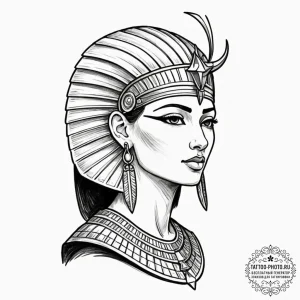 Tattoo design an ancient egyptian warrior's p... - эскиз тату (№1752088660_0, 09.07.2025 19:17) — tattoo-photo.ru