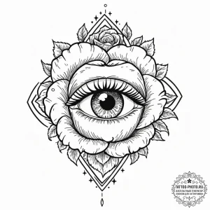 Tattoo sketch a cosmic eye with stars reflect... - эскиз тату (№1752091185_0, 09.07.2025 19:59) — tattoo-photo.ru