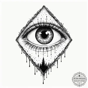 Keyhole with an eye peeping through, ink illu... - эскиз тату (№1752092031_0, 09.07.2025 20:13) — tattoo-photo.ru