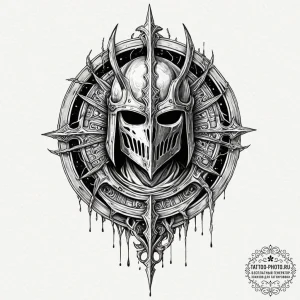 The dark sign (from dark souls), tattoo flash... - эскиз тату (№1752092531_0, 09.07.2025 20:22) — tattoo-photo.ru