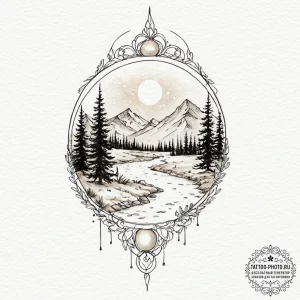 Tattoo sketch a pastel watercolor wash behind... - эскиз тату (№1752093830_0, 09.07.2025 20:43) — tattoo-photo.ru