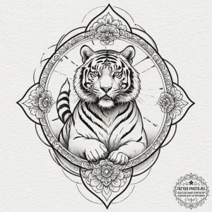 Tattoo design a traditional japanese tiger in... - эскиз тату (№1752094881_0, 09.07.2025 21:01) — tattoo-photo.ru