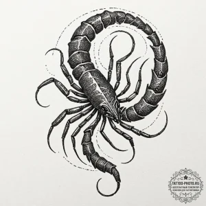 Tattoo design a scorpio scorpion's tail morph... - эскиз тату (№1752096025_0, 09.07.2025 21:20) — tattoo-photo.ru