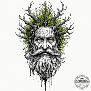 A sketch of treebeard the ent, ancient and wi... - эскиз тату (№1752096537_0, 09.07.2025 21:28) — tattoo-photo.ru