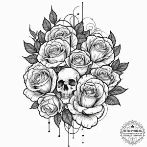Tattoo sketch an abstract representation of "... - эскиз тату (№1752097048_0, 09.07.2025 21:37) — tattoo-photo.ru