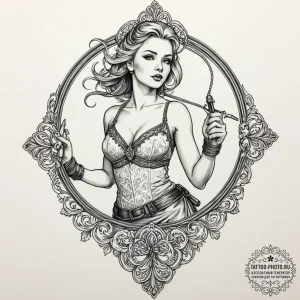 A neo-traditional tattoo of nancy callahan fr... - эскиз тату (№1752099193_0, 09.07.2025 22:13) — tattoo-photo.ru