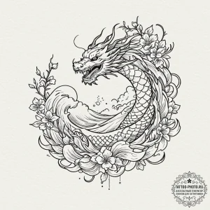 Tattoo sketch a delicate representation of a... - эскиз тату (№1752099711_0, 09.07.2025 22:21) — tattoo-photo.ru
