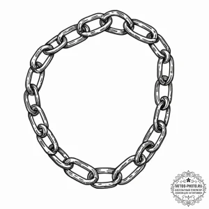 Chain, tattoo sketch design, on a clean white... - эскиз тату (№1752099798_0, 09.07.2025 22:23) — tattoo-photo.ru