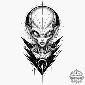 Tattoo design an abstract alien language or s... - эскиз тату (№1752100561_0, 09.07.2025 22:36) — tattoo-photo.ru