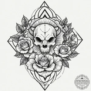 Tattoo design a zodiac animal with a combinat... - эскиз тату (№1752101058_0, 09.07.2025 22:44) — tattoo-photo.ru