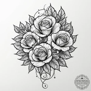 Tattoo sketch a vine with sharp thorns at its... - эскиз тату (№1752101603_0, 09.07.2025 22:53) — tattoo-photo.ru