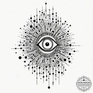 Tattoo design a hidden message in binary code... - эскиз тату (№1752102023_0, 09.07.2025 23:00) — tattoo-photo.ru