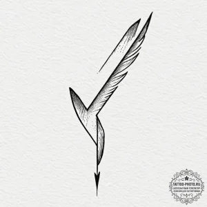 Tattoo design a stylized arrow pointing forwa... - эскиз тату (№1752102945_0, 09.07.2025 23:15) — tattoo-photo.ru