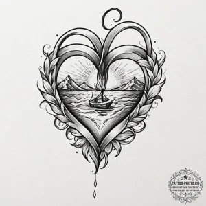 A minimalist tattoo of the needle plunging in... - эскиз тату (№1752105536_0, 09.07.2025 23:58) — tattoo-photo.ru