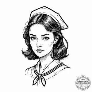 A sketch of daria, with her classic deadpan e... - эскиз тату (№1752106547_0, 10.07.2025 00:15) — tattoo-photo.ru