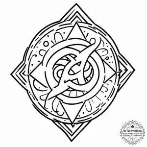 A linework tattoo of the jujutsu high school... - эскиз тату (№1752106715_0, 10.07.2025 00:18) — tattoo-photo.ru