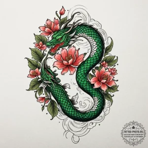 Tattoo sketch an uroboros serpent whose scale... - эскиз тату (№1752109387_0, 10.07.2025 01:03) — tattoo-photo.ru