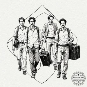 A sketch of the three main brothers from the... - эскиз тату (№1752110057_0, 10.07.2025 01:14) — tattoo-photo.ru
