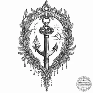 Tattoo design a beautiful, intricate key, but... - эскиз тату (№1752110390_0, 10.07.2025 01:19) — tattoo-photo.ru