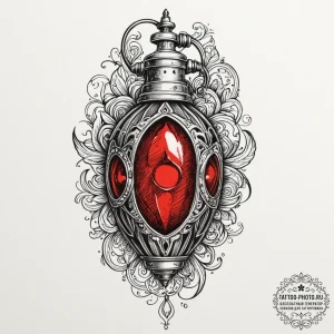 Tattoo design a stylized grenade with subtle... - эскиз тату (№1752110556_0, 10.07.2025 01:22) — tattoo-photo.ru