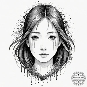 No-face from spirited away, tattoo line art,... - эскиз тату (№1752111056_0, 10.07.2025 01:30) — tattoo-photo.ru