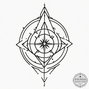 Linework tattoo of the jedi order symbol, cle... - эскиз тату (№1752111553_0, 10.07.2025 01:39) — tattoo-photo.ru