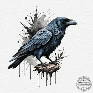 The three-eyed raven from game of thrones, ar... - эскиз тату (№1752113307_0, 10.07.2025 02:08) — tattoo-photo.ru