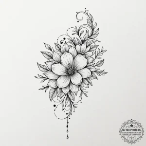 Tattoo design a spine subtly outlined with a... - эскиз тату (№1752114232_0, 10.07.2025 02:23) — tattoo-photo.ru