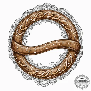 Tattoo design 'pretzel' on one, 'beer' on the... - эскиз тату (№1752114735_0, 10.07.2025 02:32) — tattoo-photo.ru