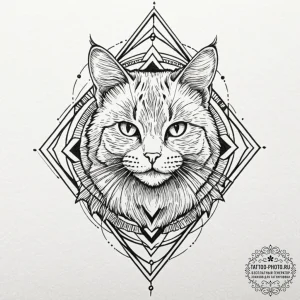 A close-up of a cat's whiskers., tattoo line... - эскиз тату (№1752115071_0, 10.07.2025 02:37) — tattoo-photo.ru