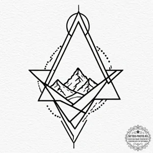 Tattoo design: a geometric tattoo of mokosh's... - эскиз тату (№1752117328_0, 10.07.2025 03:15) — tattoo-photo.ru