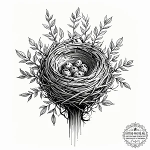 Tattoo sketch a single, stylized tree branch... - эскиз тату (№1752117412_0, 10.07.2025 03:16) — tattoo-photo.ru