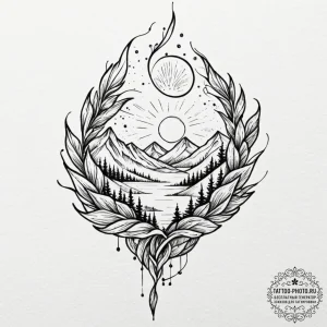 Tattoo design an abstract representation of s... - эскиз тату (№1752117747_0, 10.07.2025 03:22) — tattoo-photo.ru