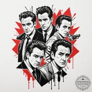 A sketch of the "ear" scene from reservoir do... - эскиз тату (№1752122046_0, 10.07.2025 04:34) — tattoo-photo.ru