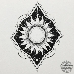 Solar flare, tattoo flash sheet design, dotwo... - эскиз тату (№1752122130_0, 10.07.2025 04:35) — tattoo-photo.ru