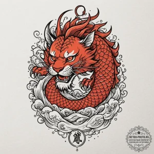 Tattoo design a zodiac animal depicted as a s... - эскиз тату (№1752125548_0, 10.07.2025 05:32) — tattoo-photo.ru