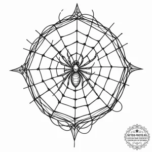 Tattoo sketch a spiderweb, delicate yet stron... - эскиз тату (№1752126055_0, 10.07.2025 05:40) — tattoo-photo.ru