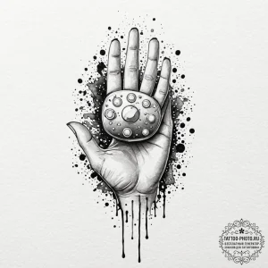 Tattoo design a gamer's hand on a mouse with... - эскиз тату (№1752126976_0, 10.07.2025 05:56) — tattoo-photo.ru