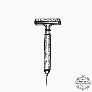 A linework tattoo of a razor blade hidden in... - эскиз тату (№1752127480_0, 10.07.2025 06:04) — tattoo-photo.ru