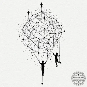 Tattoo sketch the big dipper constellation, b... - эскиз тату (№1752129240_0, 10.07.2025 06:34) — tattoo-photo.ru