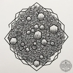 Tattoo design an abstract tattoo where a dens... - эскиз тату (№1752132359_0, 10.07.2025 07:25) — tattoo-photo.ru